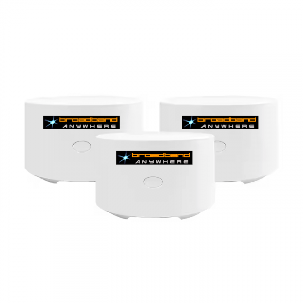 Broadband Anywhere 3-Pack Seamless roaming wifi6 Mesh Router Up to 5500 Sq.ft. Coverage